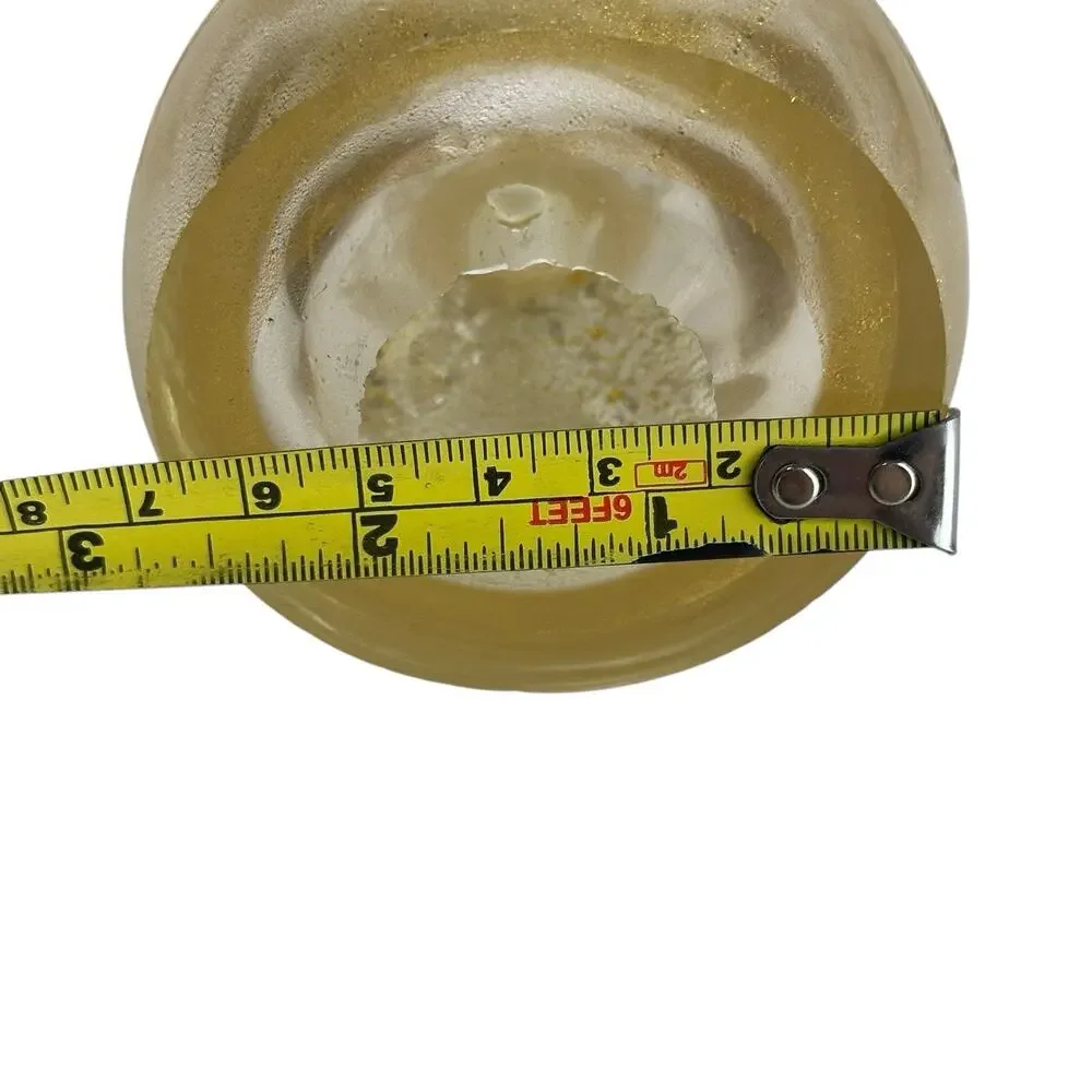 Vintage Murano Art Glass Gold Specks Christmas Tree Home Decor Sculpture 10 In.